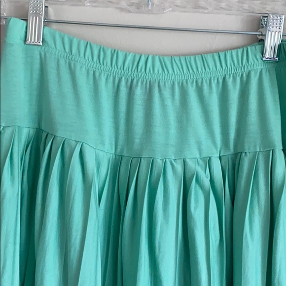 Mint Pleated Maxi Skirt MED - Picture 3 of 4